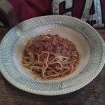 Spaghetti bolognaise - my children cleaned their plates! 