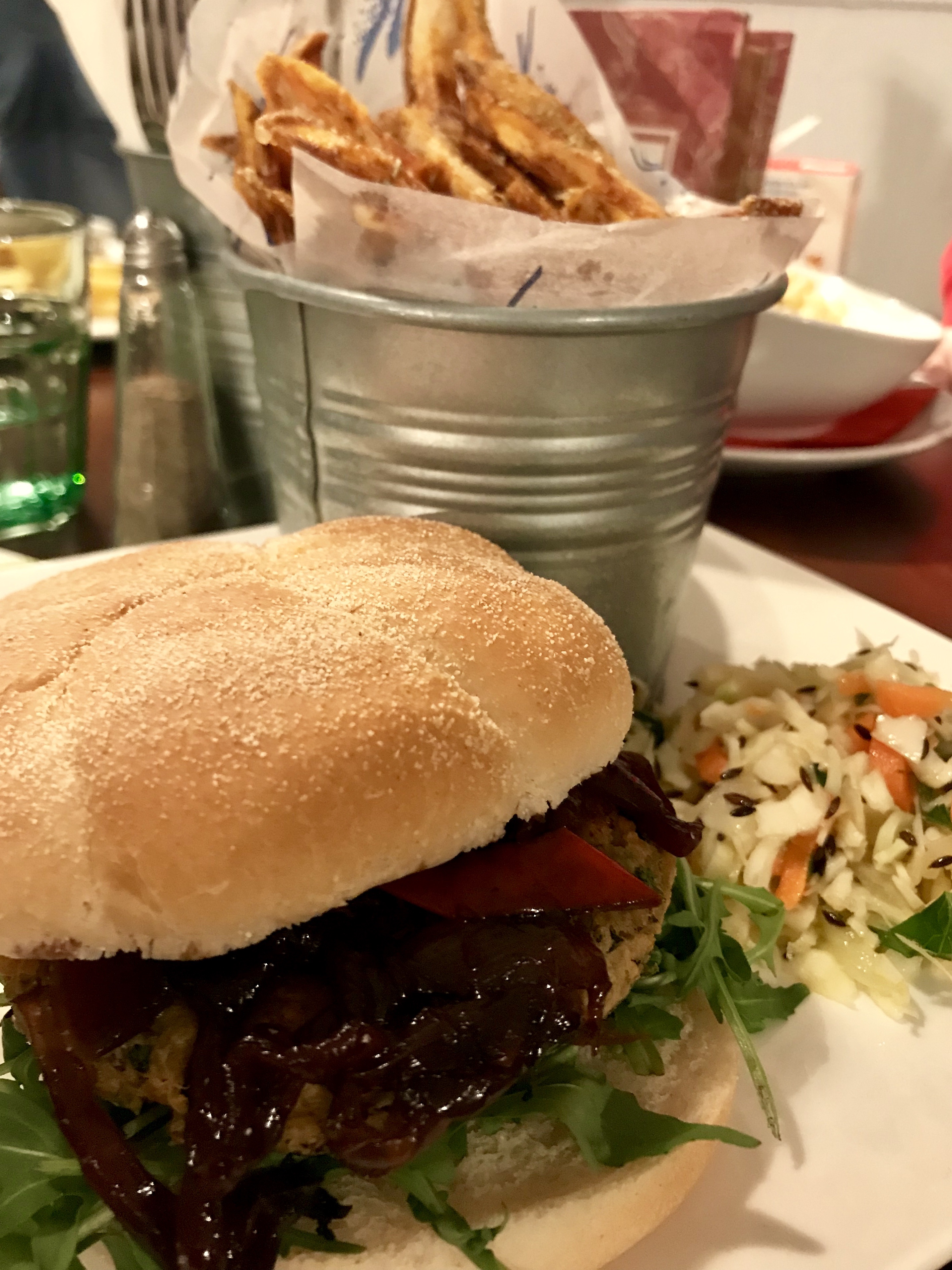Vegan burger at Octavo's