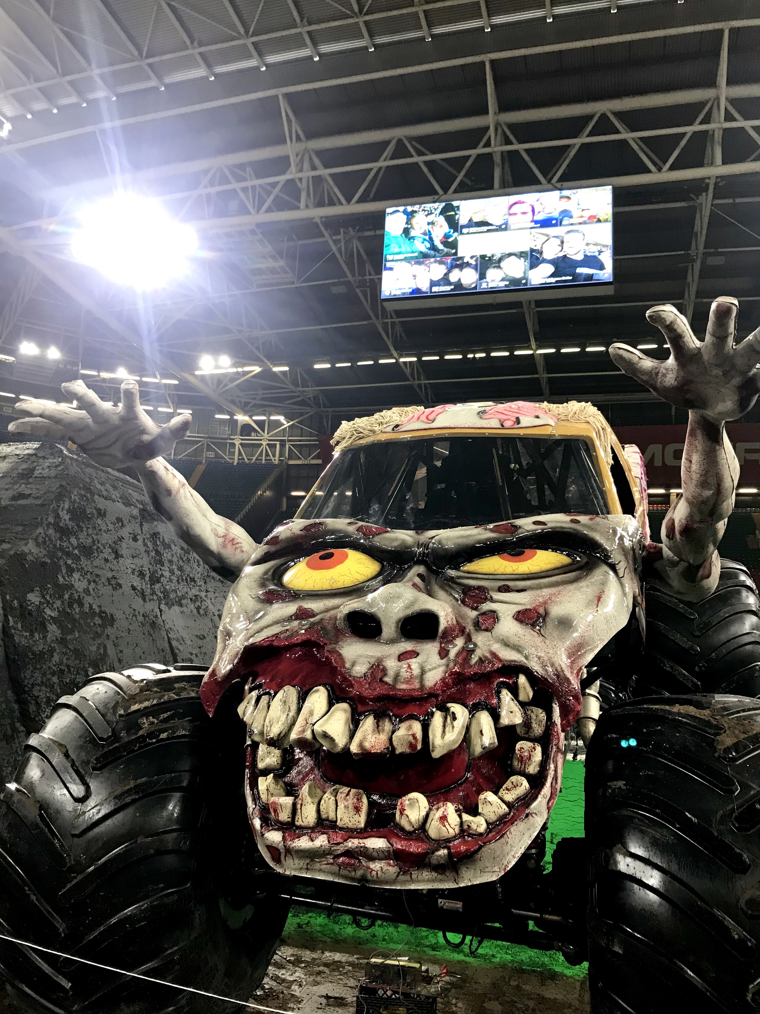 monster truck with teeth