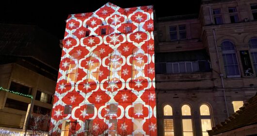Interactive light show and maze Cardiff